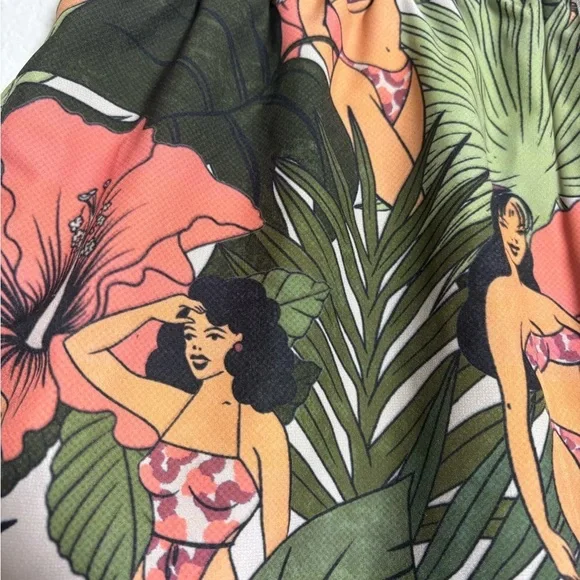 DuVin Design Beach Babes Tropical Print Swim Shorts, Novelty, Quick Dry Fabric. - Picture 6 of 15